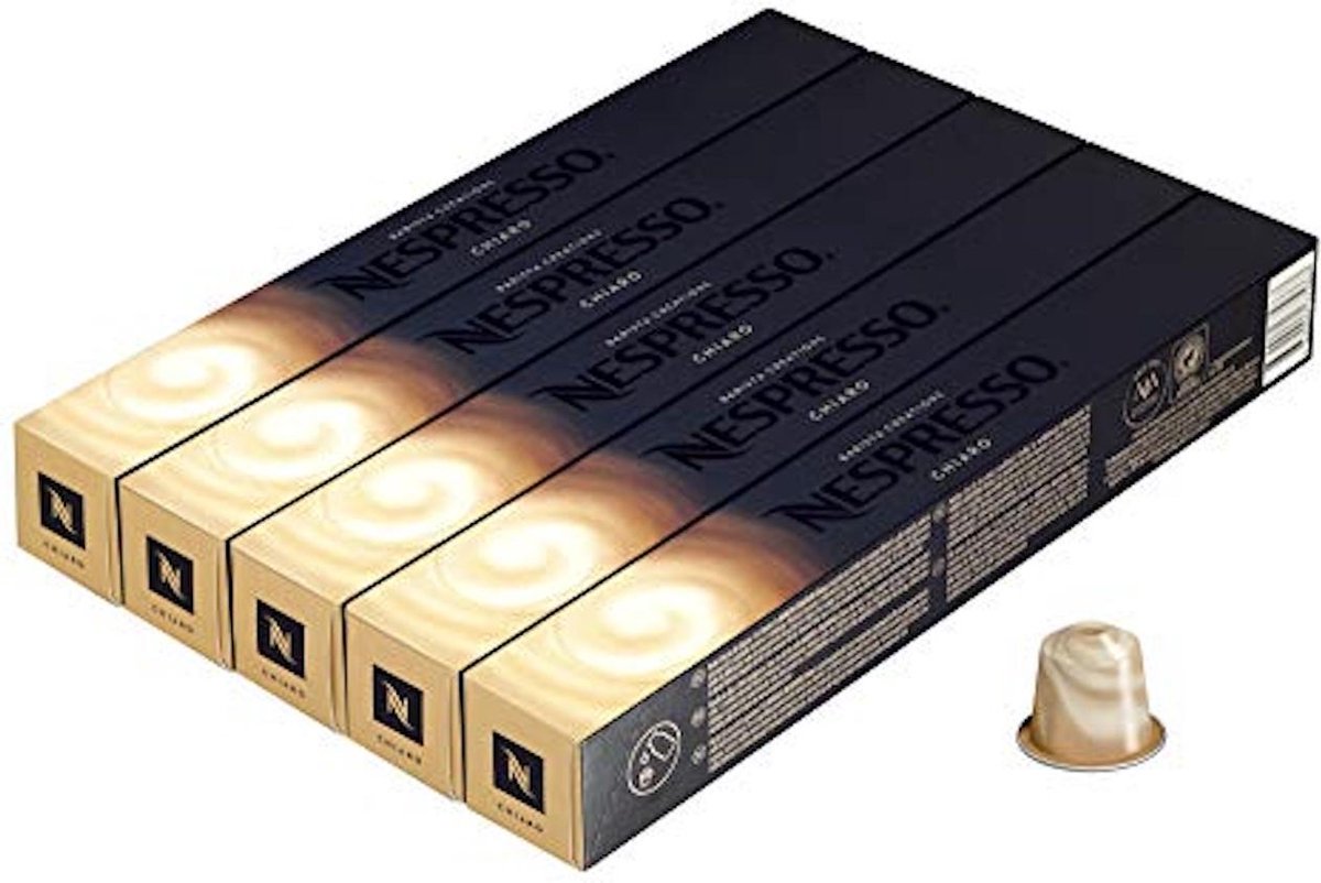 Nespresso cups - Koffie capsules - Chiaro - 5 x 10 stuks Nespresso cups - Koffie capsules - Chiaro - 5 x 10 stuks