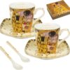 Queen Isabell - Set van 2 porseleinen espresso kopjes
