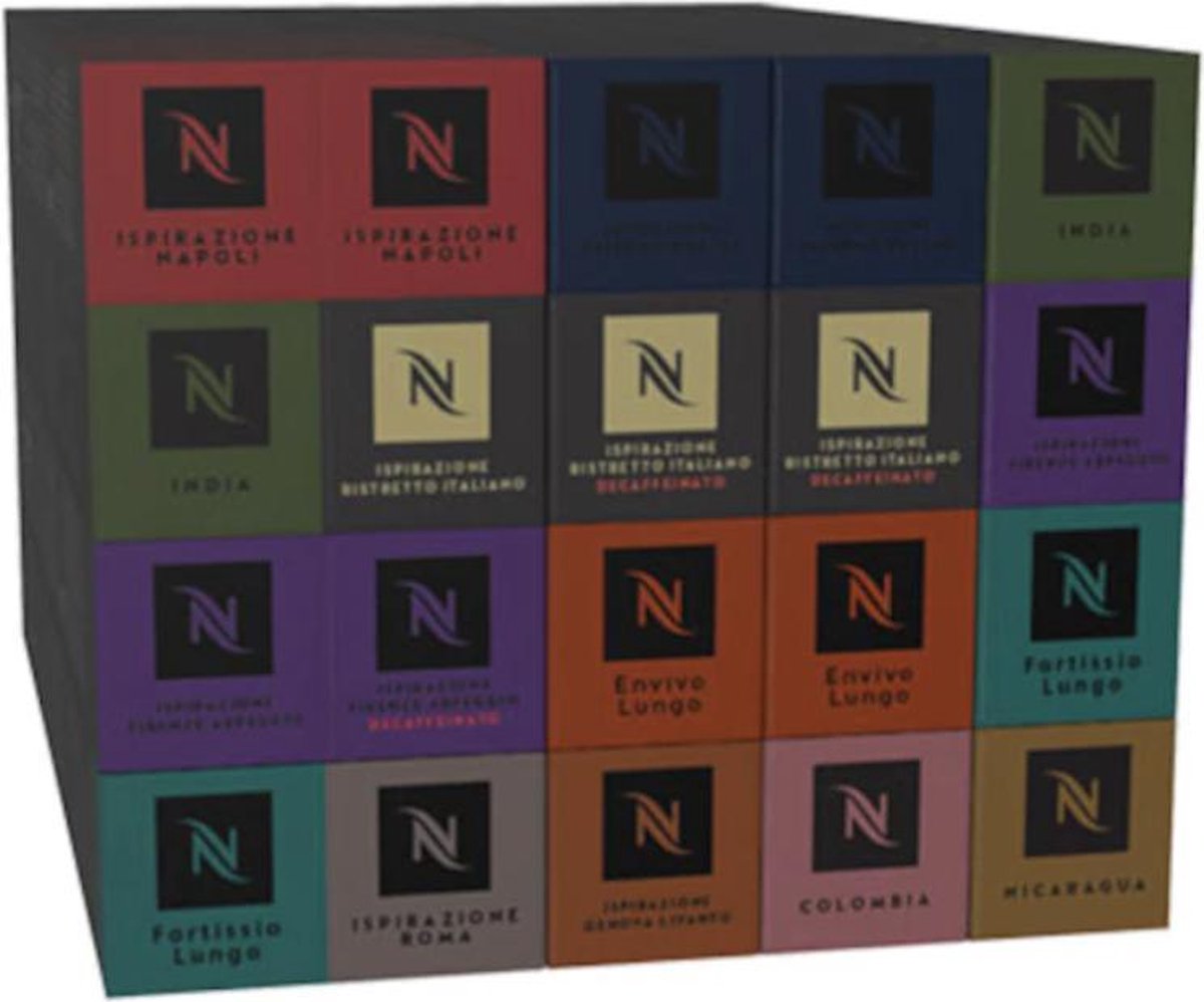 Nespresso Intens lungo pakket - Koffie cups 200 capsules Nespresso Intens lungo pakket - Koffie cups 200 capsules