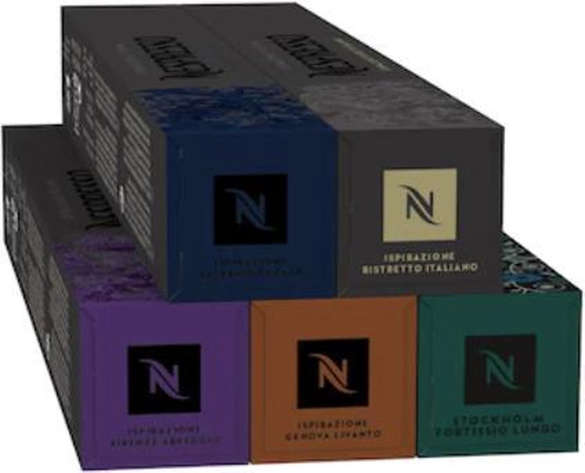 Nespresso Intens pakket - Koffie cups 50 capsules Nespresso Intens pakket - Koffie cups 50 capsules