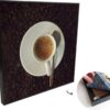 Akoestische Panelen - Geluidsisolatie - Akoestisch Wandpaneel - Wanddecoratie - Schilderij - 50x50 cm - Kopje espresso op koffiebonen - Geluidsdemper - Isolatie platen