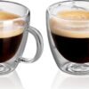 Glasrijk espresso kopjes - 80 ml - 2 stuks - Dubbelwandige glazen - Espresso kopjes dubbelwandig - Espresso glazen dubbelwandig - Espresso glazen - Espressokopjes