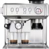 Solis Grind & Infuse Compact 1018 Pistonmachine - Espressomachine - Geschikt voor Pads - RVS Grijs