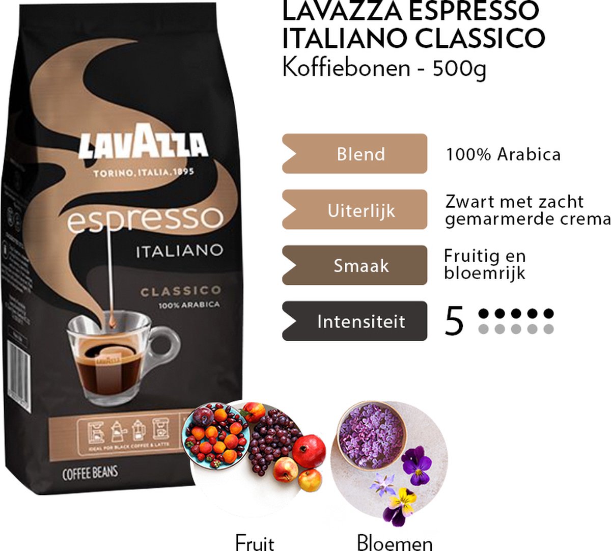 Lavazza Caffe Espresso Koffiebonen - 500 gram Lavazza Caffe Espresso Koffiebonen - 500 gram