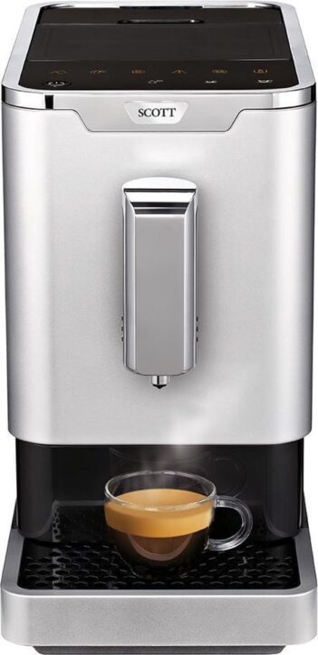 SCOTT 20200 compacte Espressomachine - 1,1 l - Zilvergrijs