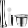 Hervulbare koffiecups voor je koffiezetapparaat - Nespresso Capsule - RVS - 1 cup + stamper