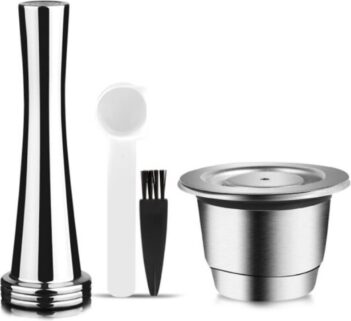Hervulbare koffiecups voor je koffiezetapparaat - Nespresso Capsule - RVS - 1 cup + stamper