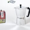 Aluminium moka/koffiemaker voor 3 kopjes espresso 14,5 cm