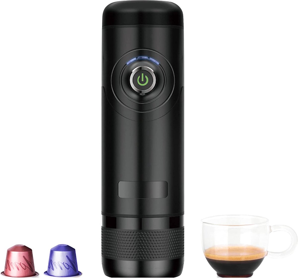 Draagbare espressomachine met accu - voor onderweg - auto - camping - boot, hiking - oplaadbare accu - 12 V Draagbare espressomachine met accu - voor onderweg - auto - camping - boot, hiking - oplaadbare accu - 12 V