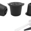5 Stuks Hervulbare Nespresso koffie cups met Meet eenheid en Borstel