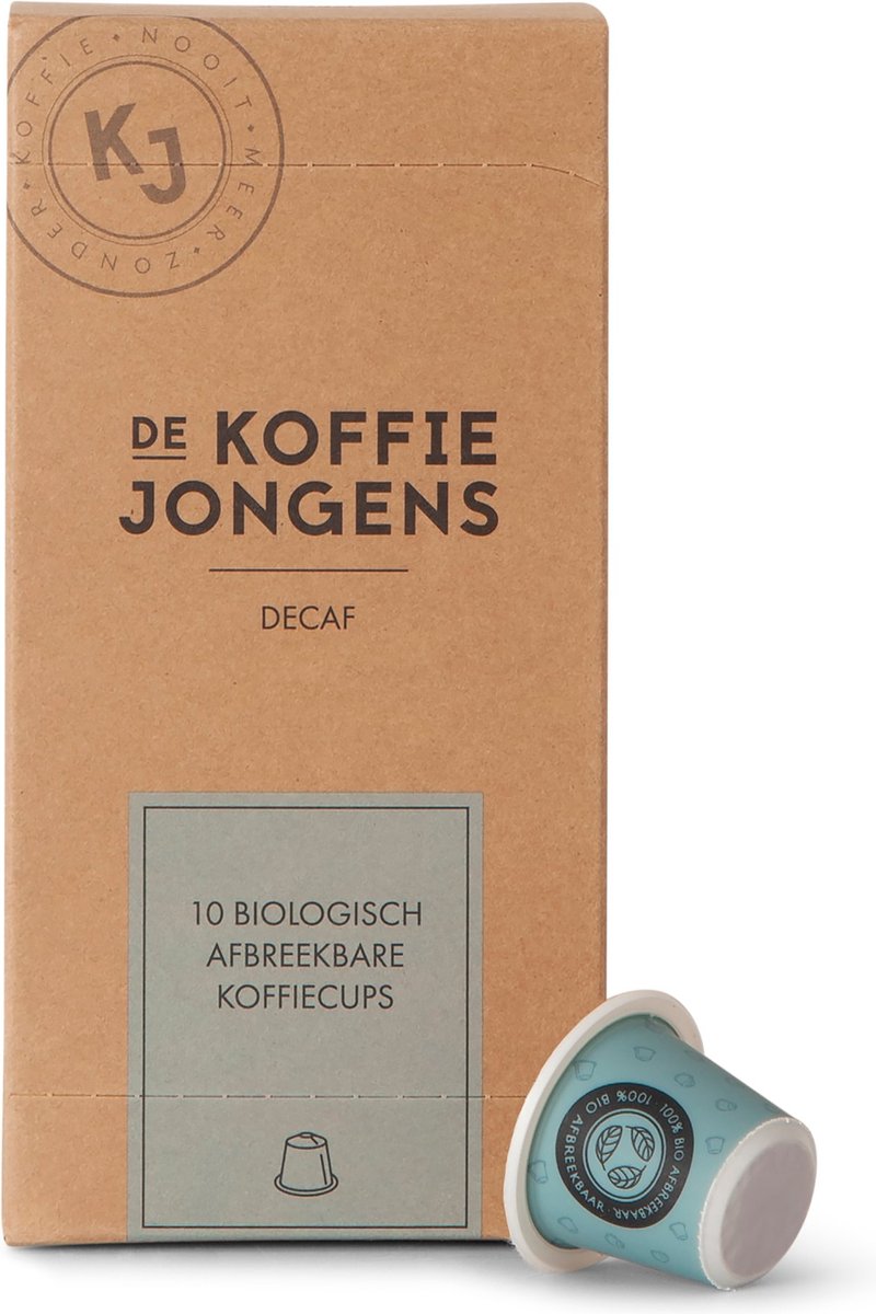 De Koffiejongens - Decaf - Nespresso cups - 100% biologisch afbreekbaar - 60 cups - 100% Nespresso compatible De Koffiejongens - Decaf - Nespresso cups - 100% biologisch afbreekbaar - 60 cups - 100% Nespresso compatible