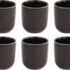 Orange85 Koffiekopjes - Espresso Kopjes - Set van 6 - 100 ml - Zwart