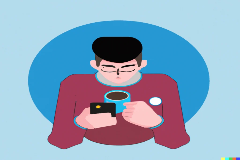 ontspannen met koffie