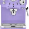 Swan Retro Espressomachine - Gebruikt Gemalen Koffie en Koffiepads - Paars