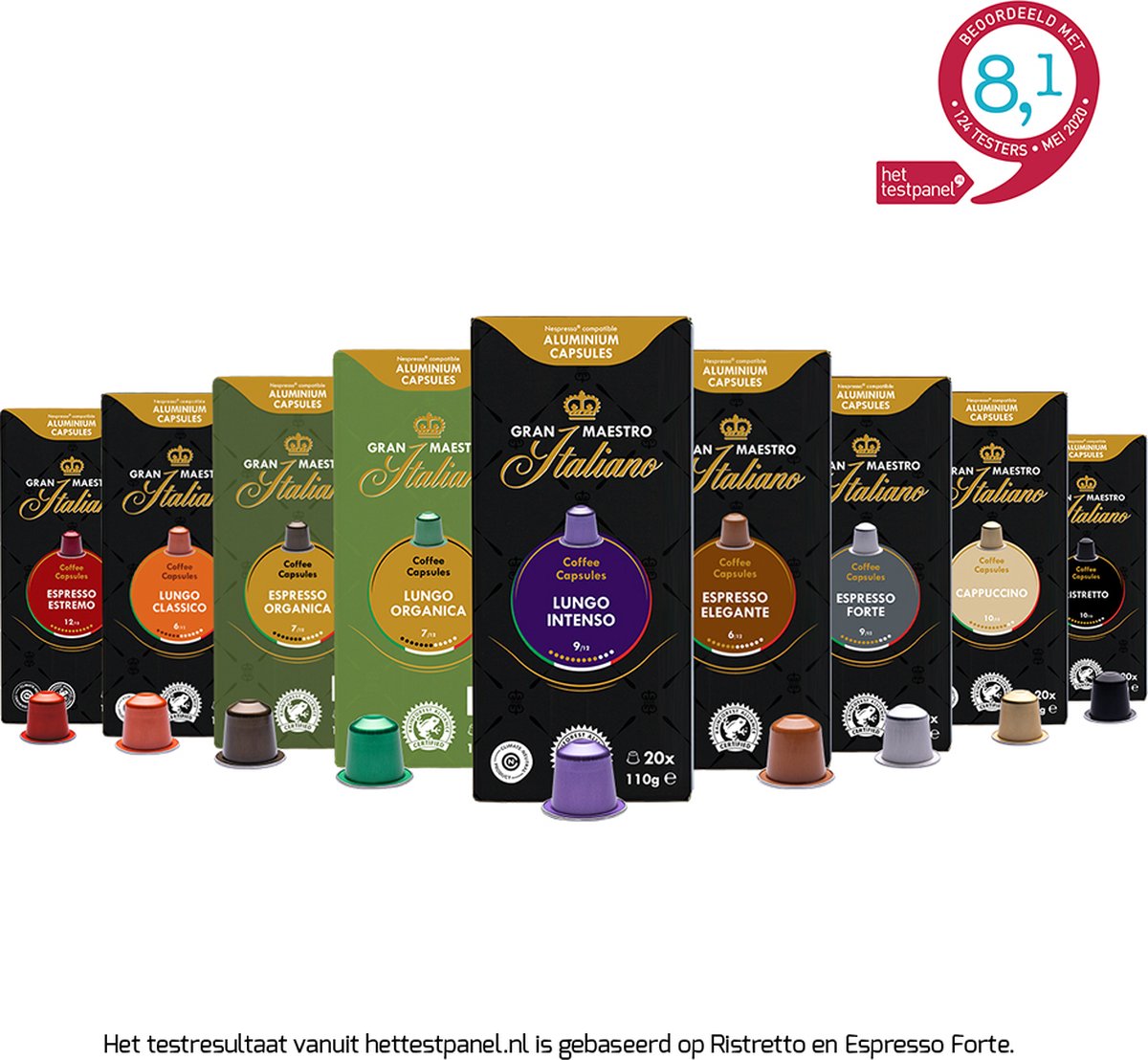 Gran Maestro Italiano - Koffiecups - Nespresso Compatibel Proefpakket - Espresso, Lungo en Meer - 10 x 20 cups Gran Maestro Italiano - Koffiecups - Nespresso Compatibel Proefpakket - Espresso, Lungo en Meer - 10 x 20 cups