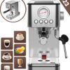 LunaSea's koffiemachine - pistonmachine - espressomachine - inclusief melkschuimer - compact - modern design 2023