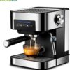 Biolomix 20 bar-Espressomachine-Koffiemachine-Zilver/Zwart