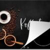 Inductie beschermer - Inductie Mat - Kookplaat beschermer - Inductie fornuis - Inductie beschermer - Koffietijd - Koffie - Espresso kopjes - Koffie lover - 71x52 cm - Afdekplaat inductie - Inductiebeschermer