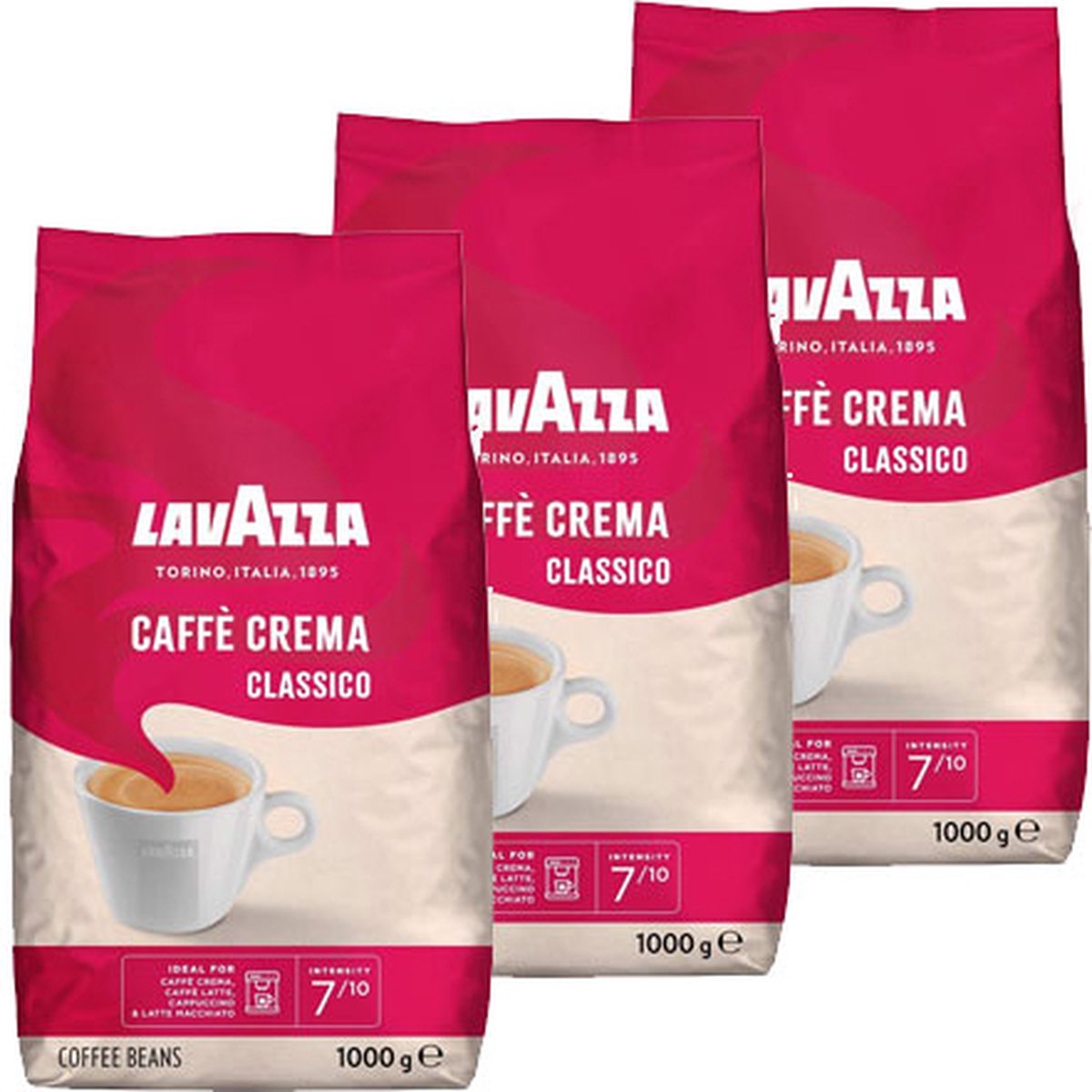Lavazza Caffè Crema Classico - koffiebonen - 3 x 1 kilo Lavazza Caffè Crema Classico - koffiebonen - 3 x 1 kilo