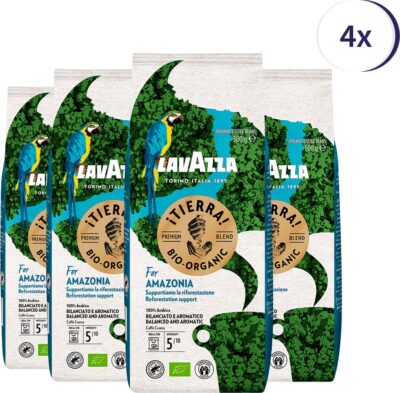 Lavazza Tierra for Amazonia biologische koffiebonen - 500 gram x4