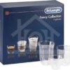 DeLonghi Kopjes Fancy collection Set van 6 glazen, 2x Espresso, 2x Cappuccino, 2x Melk 5513296671